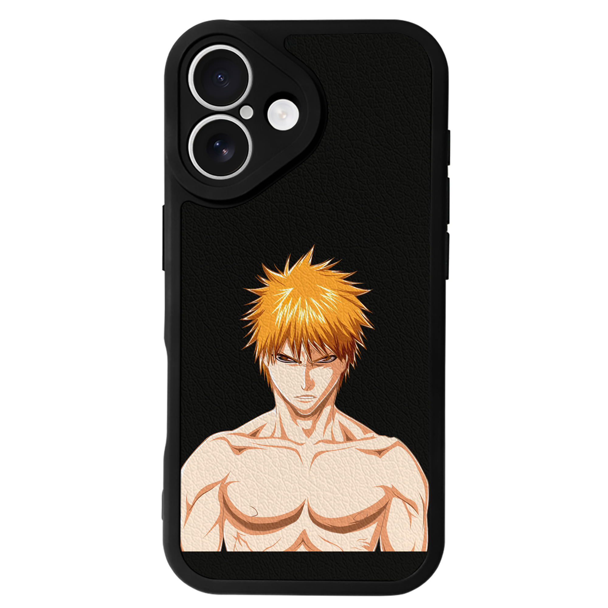 ブリーチ 黒崎一護（くろさき いちご）BLEACH Kurosaki Ichigo 【iPhone 16シリーズ対応】シリコンスマホケース（レザー調） 材質：シリコン
